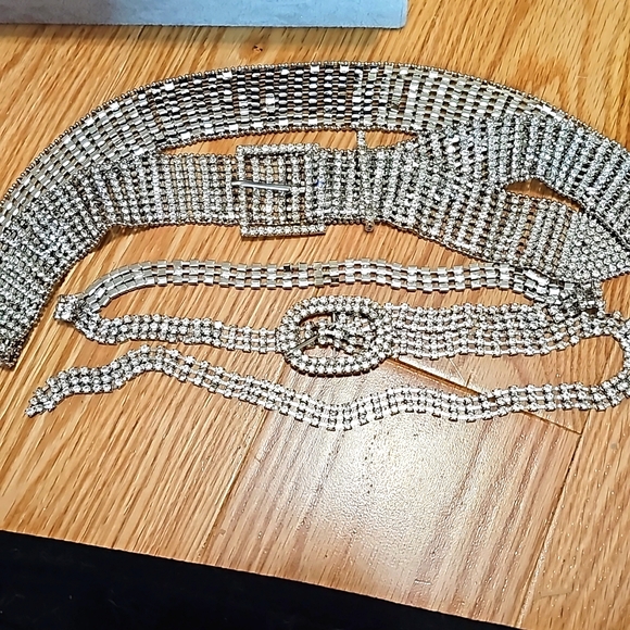 Two Rhinestone Belts - Picture 1 of 7
